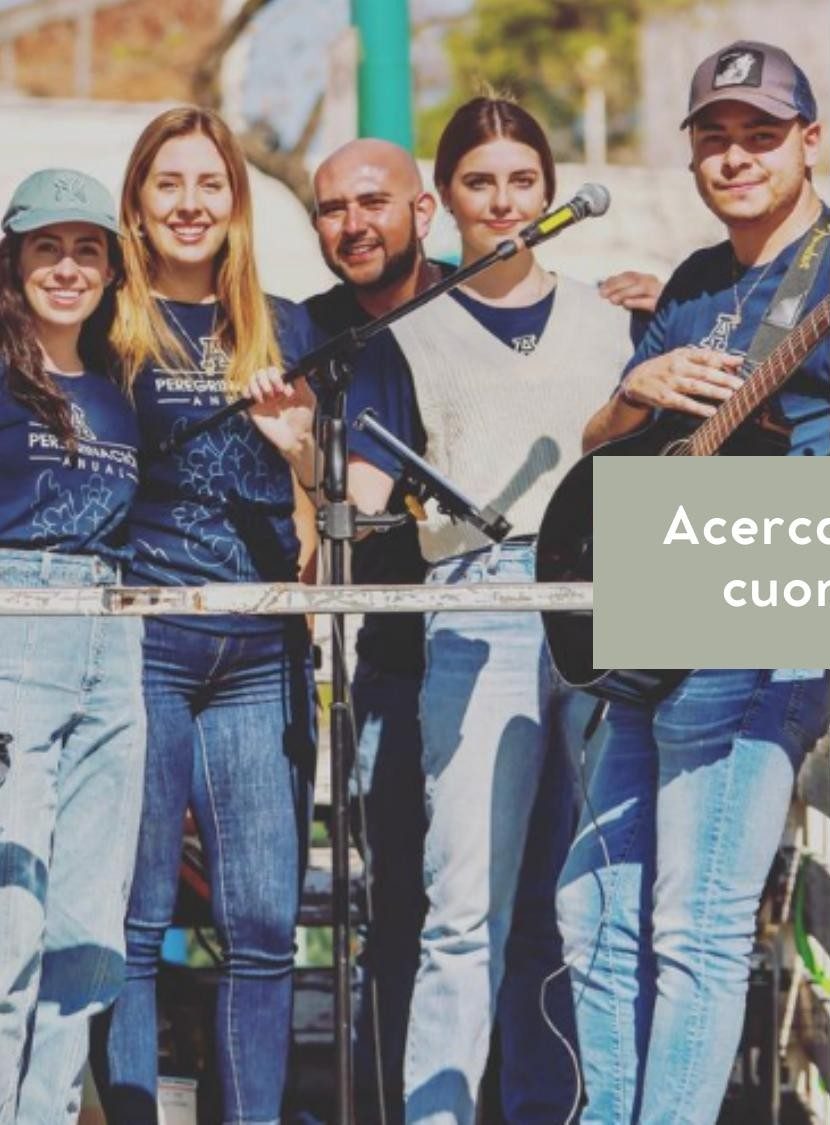 Integrantes de Cuore en una peregrinación